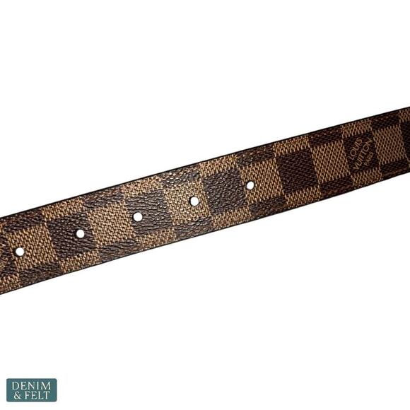 Louis Vuitton Unisex Damier Ebene PARIS Graphite Buckle Belt 100/40 AUTHENTIC - Picture 10 of 16
